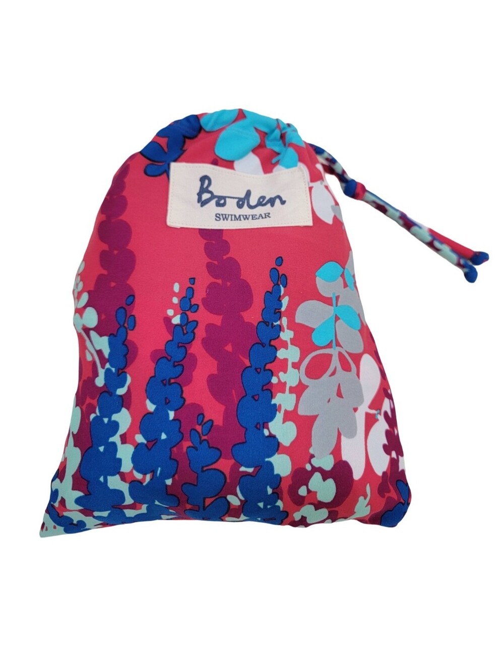 Boden Halter One Piece Bathing Swimsuit Retro Floral Pink Blue Women’s Size 10 - Picture 16 of 17